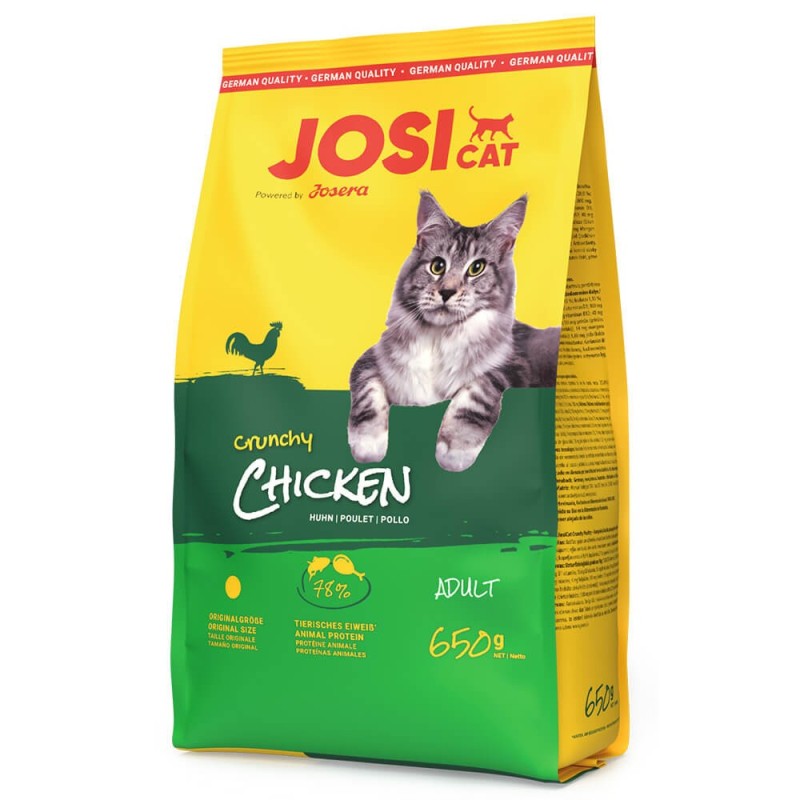 JosiCat Crunchy Chicken 650g - Ração seca para gato adulto