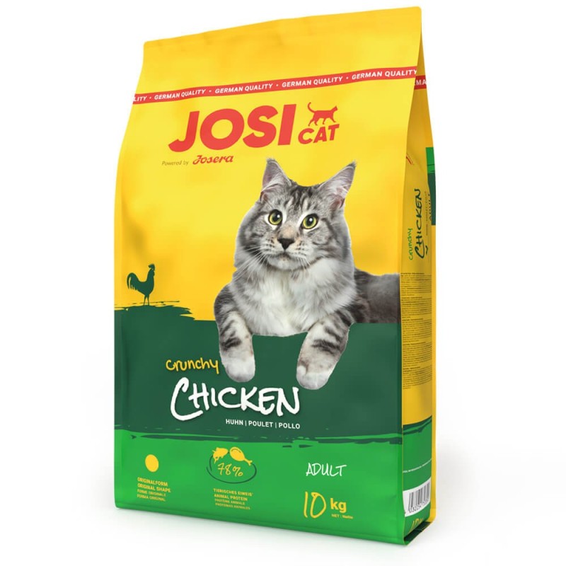 JosiCat Crunchy Chicken 10kg - Ração seca para Gato adulto