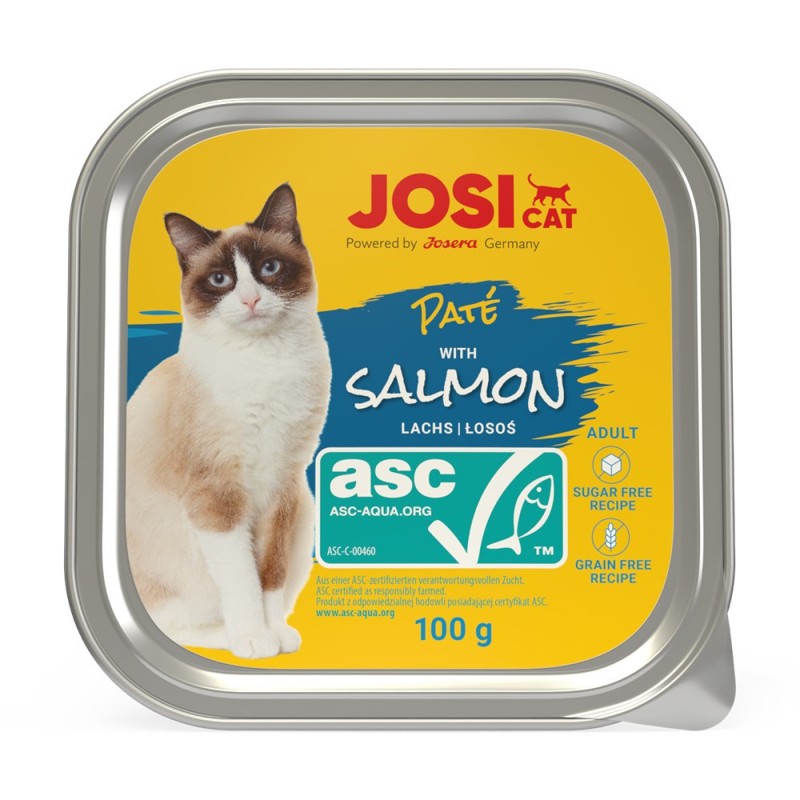 JosiCat - Alimento em patê para gato adulto - Salmão (6x100g)