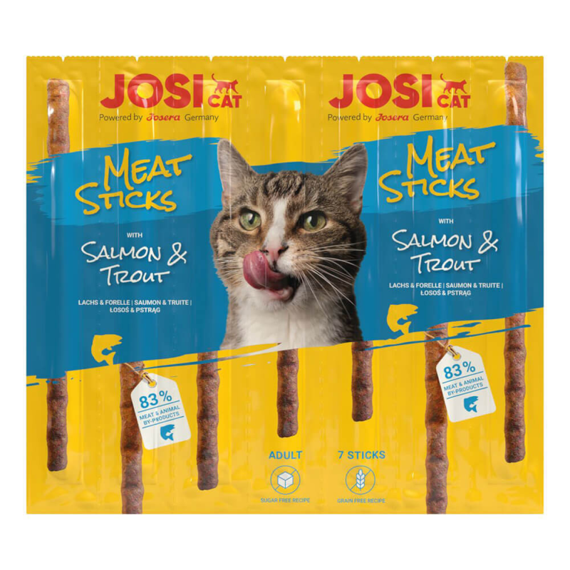 Snacks em stick para gato adulto - JosiCat - Salmão e Truta