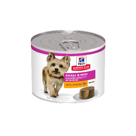 Alimento húmido para Cão Hills Science Plan Dog Mature Small & Mini Mousse With Chicken| Wet (Lata) | 12 x 200 g