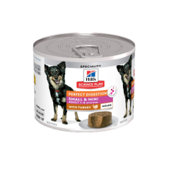 Alimento húmido para Cão Hills Science Plan Dog Small & Mini Adult Perfect Digestion with Turkey | Wet (Lata)	 | 12 x 200 g