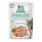 Alimento húmido para Gatos Brit Care Cat Sterilized Fillets in Gravy with Tender Turkey | Wet (Saqueta) | 12 x 85 g