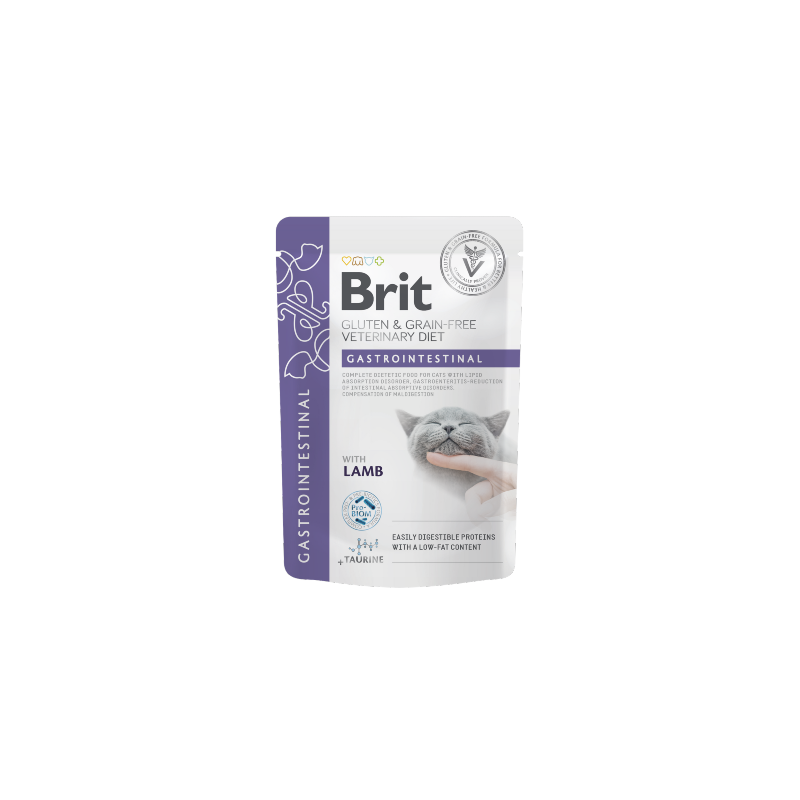 Brit Gluten & Grain-Free Veterinary Diet Cat Gastrointestinal Salmon em Molho