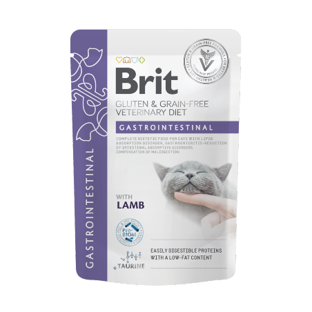 Brit Gluten & Grain-Free Veterinary Diet Cat Gastrointestinal Salmon em Molho