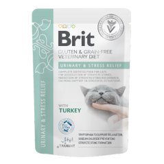 Brit Gluten & Grain-Free Veterinary Diet Cat Urinary & Stress Relief in Gravy