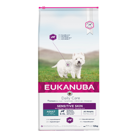 Eukanuba Adult Daily Care Sensitive Skin | Fish 12 kg