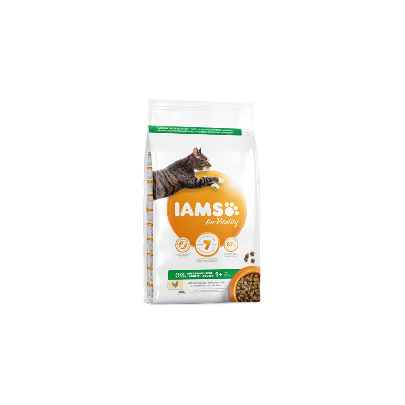 Iams for Vitality Adult Cat Food with Fresh Chicken 3 kg