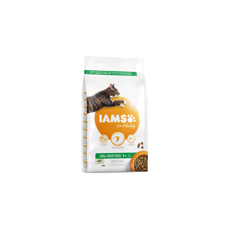 Iams for Vitality Adult Cat Food with Lamb 3 Kg