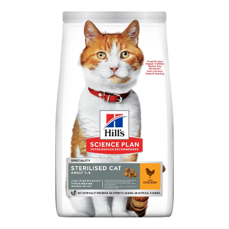 Hills Science Plan Sterilised Cat Adult with Chicken 3 Kg