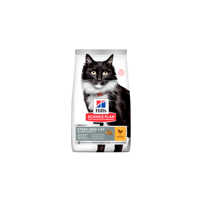 Hills Science Plan Sterilised Mature Adult 7+ Cat with Chicken 1,5 kg