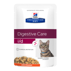 Hills Prescription Diet Feline i/d | Wet (Saqueta) Cx c/ 12 saquetas 85 g