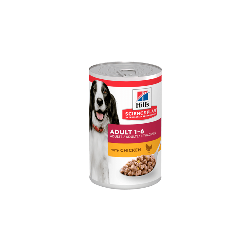 Hills Science Plan Dog Adult with Chicken | Wet (Lata) 12 X 370 g