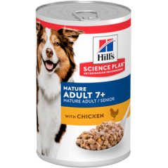 Hills Science Plan Dog Mature Adult 7+ with Chicken | Wet (Lata) 12 X 370 g