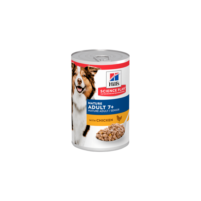 Hills Science Plan Dog Mature Adult 7+ with Chicken | Wet (Lata) 12 X 370 g