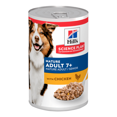 Hills Science Plan Dog Mature Adult 7+ with Chicken | Wet (Lata) 12 X 370 g