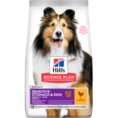 Hills Science Plan Dog Sensitive Stomach & Skin Medium Adult with Chicken 14 kg