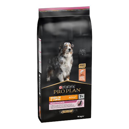 Pro Plan Dog Sensitive Skin Medium & Large Adult 7+ Salmon 14 Kg