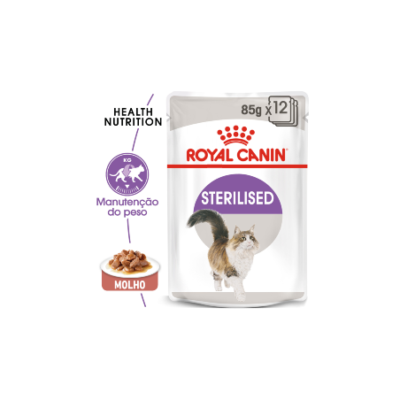 Royal Canin Cat Sterilised in Gravy | Wet (Saqueta) 12 X 85 g