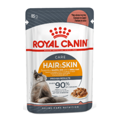 Royal Canin Cat Hair & Skin in Gravy | Wet (Saqueta) 12 X 85 g