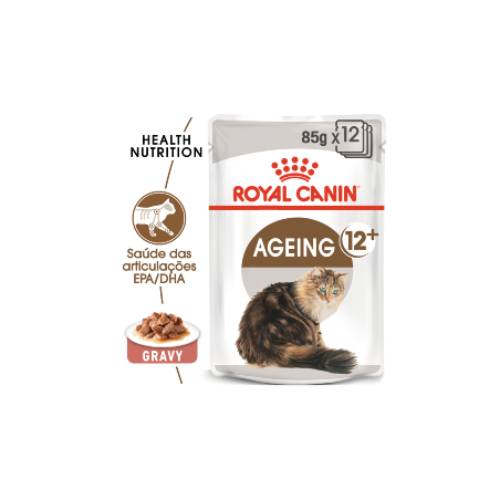 Royal Canin Cat Ageing +12 in Gravy | Wet (Saqueta) 12 X 85 g