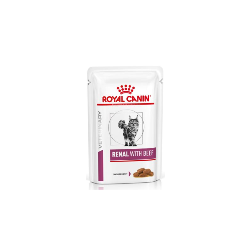 Royal Canin Vet Renal Feline with Beef | Wet (Saqueta) 12 X 85 g