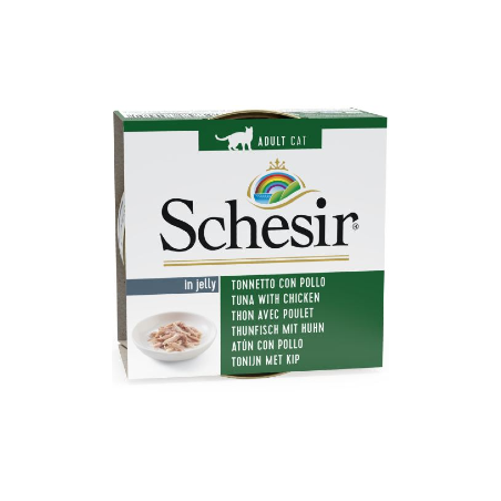 Schesir Cat Atum com Frango em Gelatina | Wet (Lata) 14 X 85 g