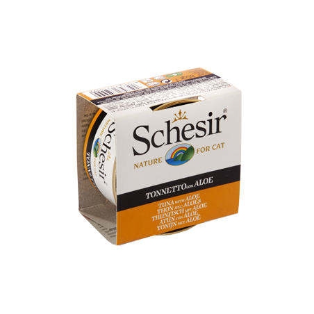 Schesir Cat Atum com Aloe  em Gelatina| Wet (Lata) 14 X 85 g