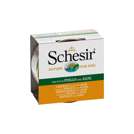 Schesir Dog Filete de Frango com Aloe em Gelatina | Wet (Lata) 10 X 150 g