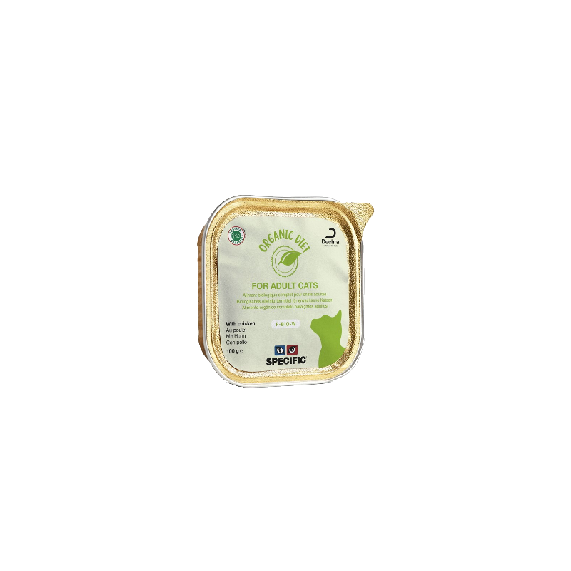 Specific Cat F-BIO-W Organic Chicken | Wet (Terrina) Cx c/ 8 terrinas 100 g