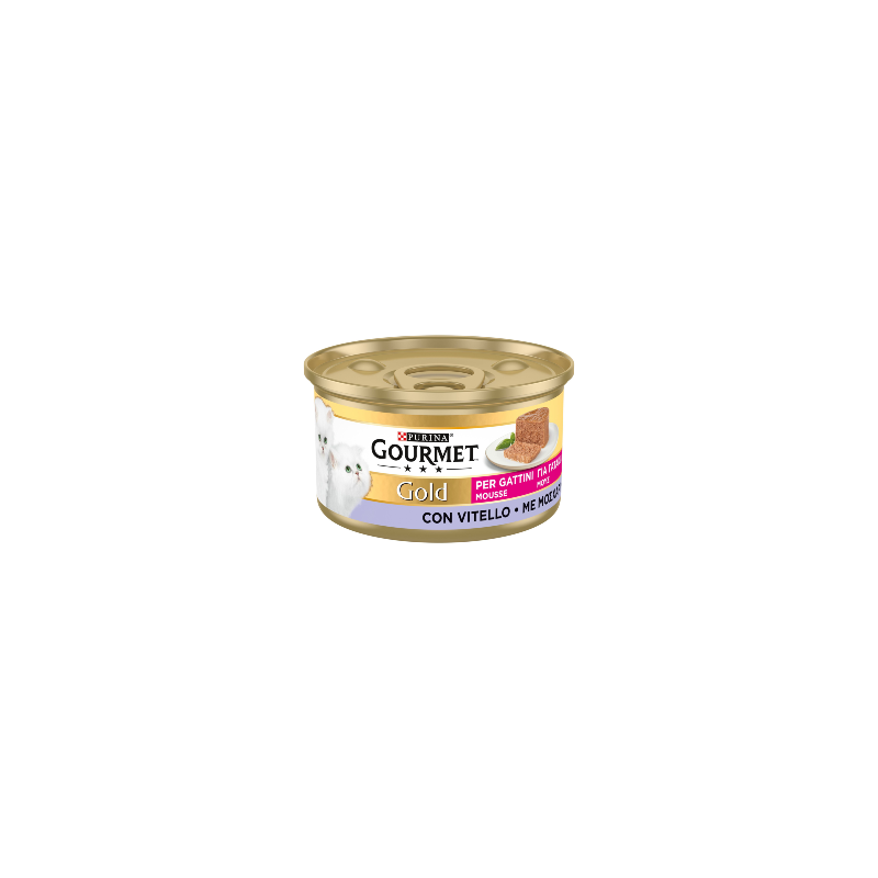 Gourmet Gold Kitten Mousse de Vitela | Wet (Lata) 24 X 85 g