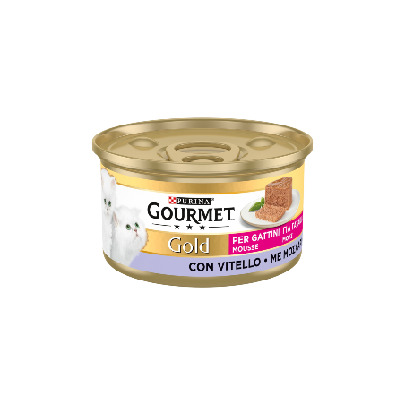 Gourmet Gold Kitten Mousse de Vitela | Wet (Lata) 24 X 85 g