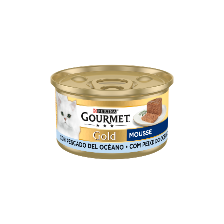 Gourmet Gold Mousse de Peixe do Oceano | Wet (Lata) 24 X 85 g