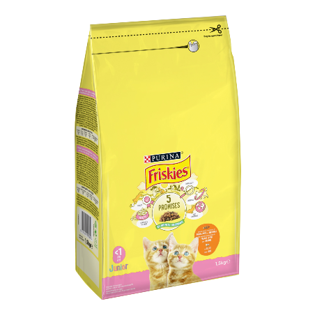 Friskies Gato Junior | Frango, Leite e Legumes 400 g