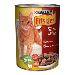 Friskies Gato Adulto Pedaços em molho de Carne de Vaca e Legumes | Wet (Lata) 24 X 400 g