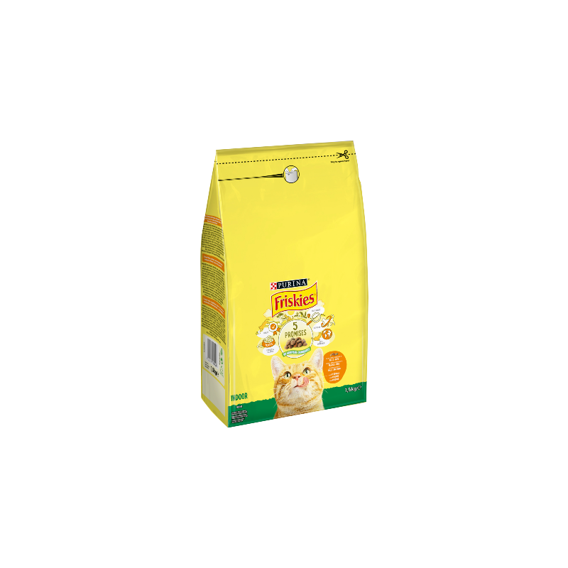 Friskies Gato Interior | Frango, Ervilhas e Salsa 1,5 kg