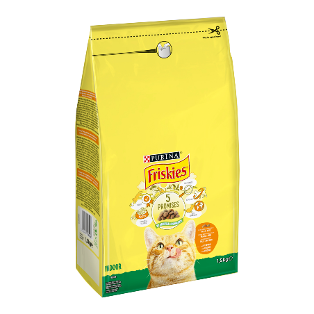 Friskies Gato Interior | Frango, Ervilhas e Salsa 1,5 kg