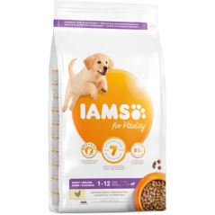 Iams for Vitality Large Breed Dog Puppy Food with Fresh Chicken 3 kg