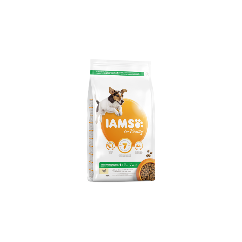 Iams for Vitality Adult Small and Medium Breed Dog Food with Chicken 3 kg