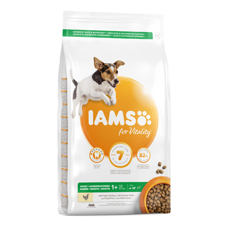 Iams for Vitality Adult Small and Medium Breed Dog Food with Chicken 3 kg