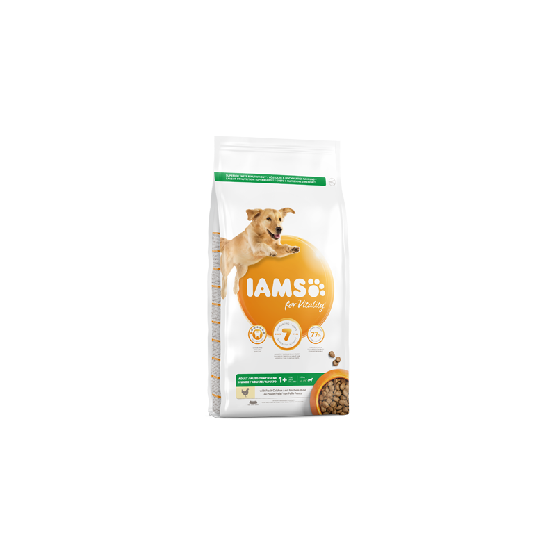 Iams for Vitality Adult Large Breed Dog Food with Fresh Chicken 3 kg