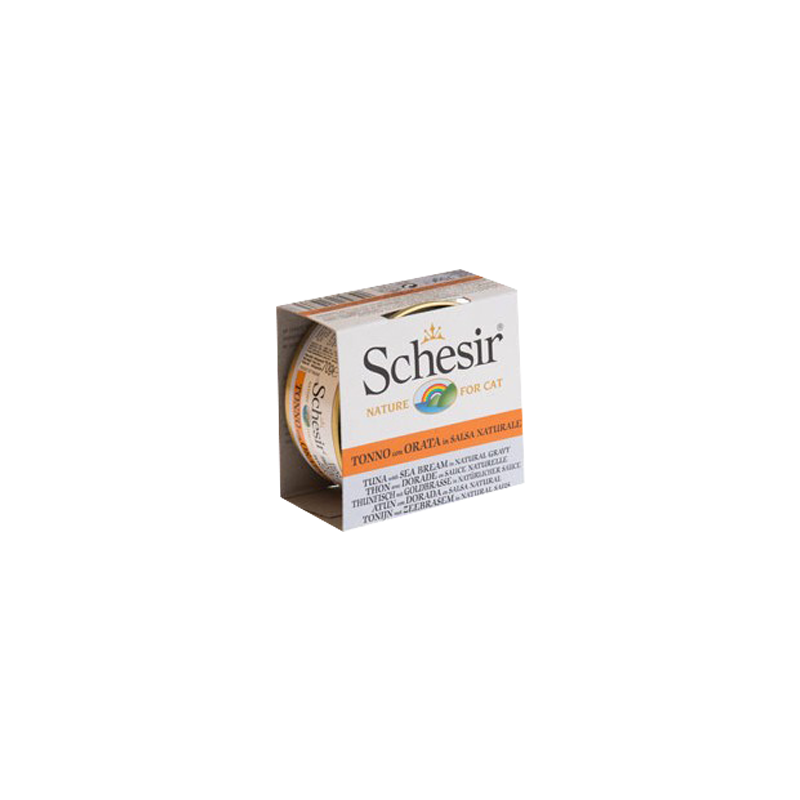 Schesir Cat Atum com Dourada Sem Cereais | Wet (Lata) 14 X 70 g