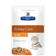 Hills Prescription Diet Feline k/d Chicken | Wet (Saqueta) Cx c/ 12 saquetas 85 g