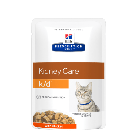 Hills Prescription Diet Feline k/d Chicken | Wet (Saqueta) Cx c/ 12 saquetas 85 g