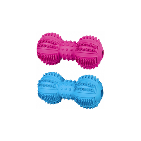 Trixie Brinquedo Denta Fun Dumbbell Natural Rubber | Cores Sortidas 9 cm