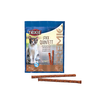 Trixie Cat Stick Quintett | Lamb & Turkey 3 X 5 sticks