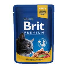 Brit Premium by Nature Cat Wet | Salmon & Trout (Saqueta) 100 g