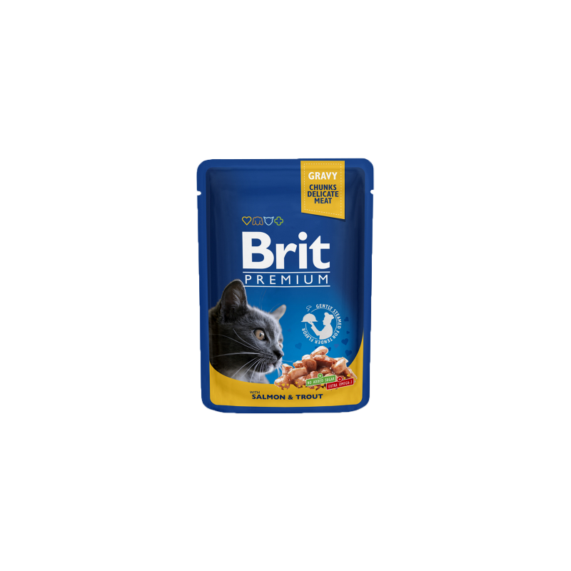 Brit Premium by Nature Cat Wet | Salmon & Trout (Saqueta) 100 g