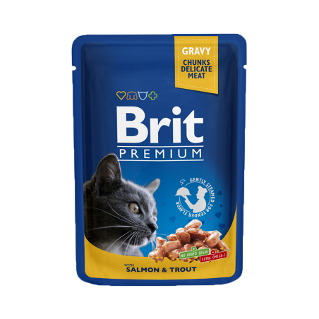 Brit Premium by Nature Cat Wet | Salmon & Trout (Saqueta) 100 g