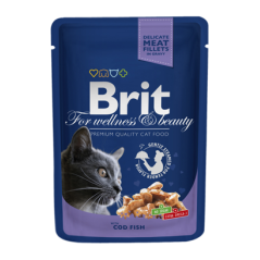 Brit Premium by Nature Cat Wet | Cod Fish (Saqueta) 24 X 100 g